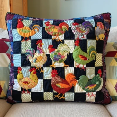 Home NovSend 11 adorable chickens quilted pillow case gifts for chicken farmers christmas holiday ooh8s