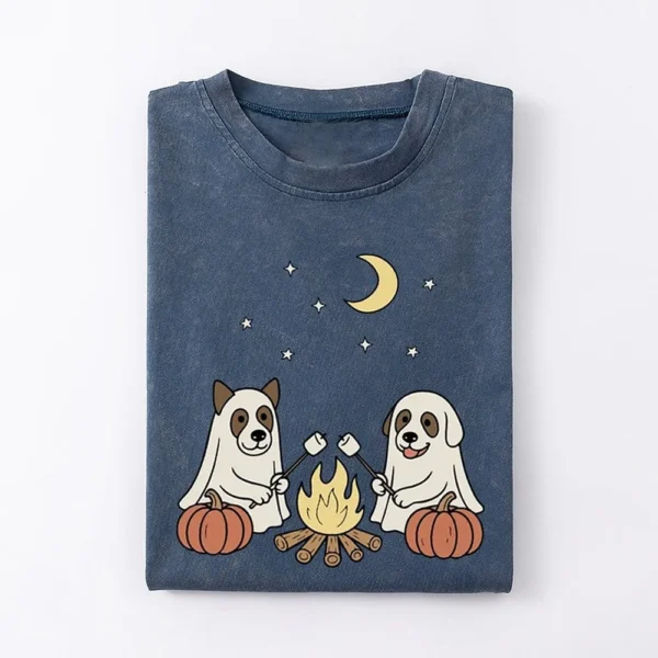 Novsend Halloween Dog T-Shirt Festive Graphic Tee For Dog Lovers