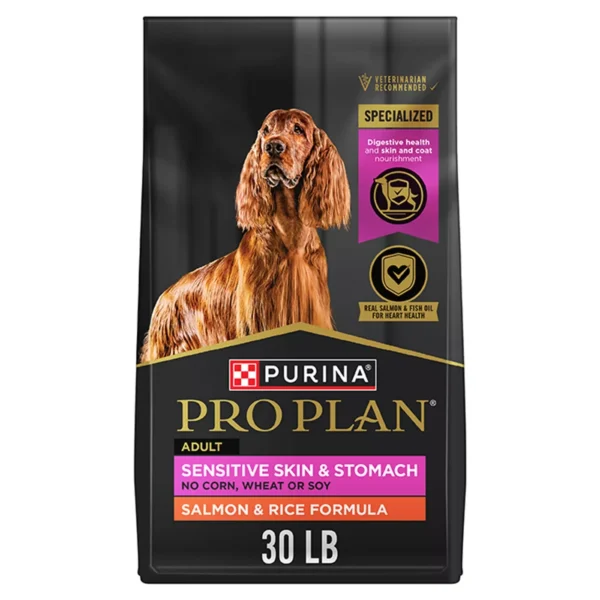 Adult Dry Dog Food for Sensitive Skin and Stomach with Salmon & Rice by Purina Pro Plan