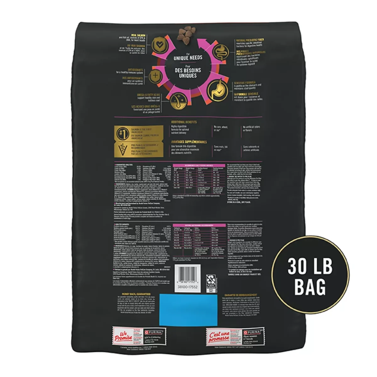 Adult Dry Dog Food for Sensitive Skin and Stomach with Salmon Rice by Purina Pro Plan 12