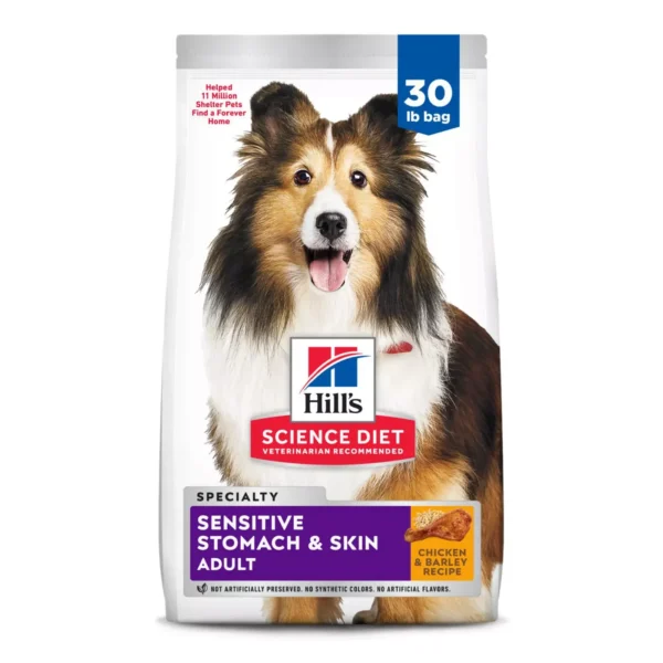 Adult Dry Dog Food with Chicken & Barley for Sensitive Stomach and Skin by Hill’s Science Diet