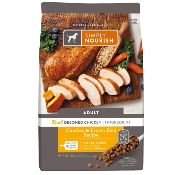 Adult Dry Dog Food with Chicken & Brown Rice for Original Nutrition by Simply Nourish