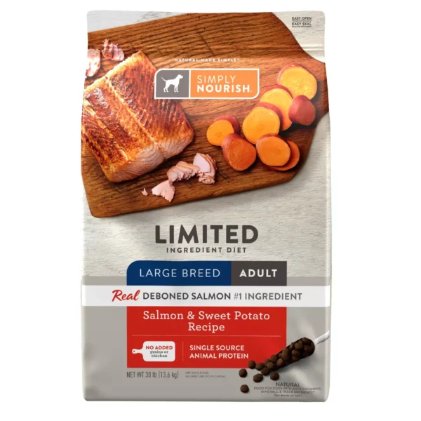 Large Breed Adult Dry Dog Food with Salmon & Sweet Potato Recipe by Simply Nourish